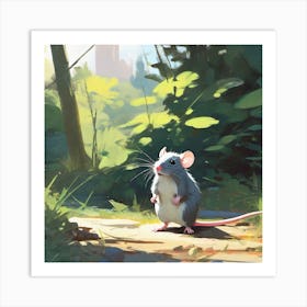 Rat In The Woods Art Print