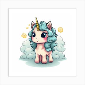 Cute Unicorn 43 Art Print