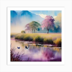 'Riverside' Art Print