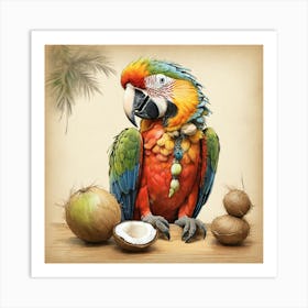 Tropical Parrot 1 Art Print