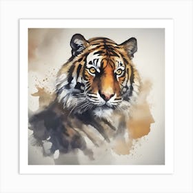 Tiger Wash Art Print