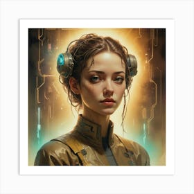 Futuristic Girl 10 Art Print