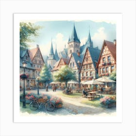 Old German Town Art Print