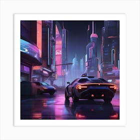 Futuristic City 15 Art Print