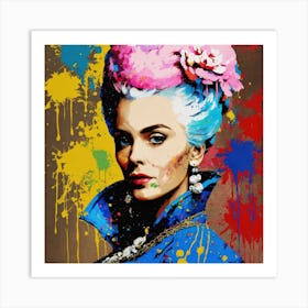 Lady In Blue 3 Art Print