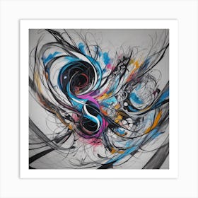 A Drawing Of A Beautiful Abstract Shape 2 Art Print