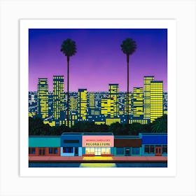 Hiroshi Nagai - City Pop At Night, A Art Print