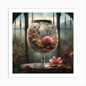  glass castle of flower Art Print