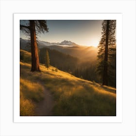 Sunrise In The Mountains 4 Art Print