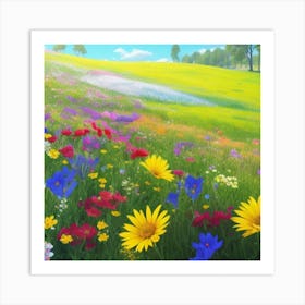 Field Of Flowers 1 Art Print