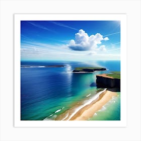 Cliffs And Beach Art Print