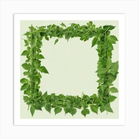 Frame Of Green Leaves 1 Art Print