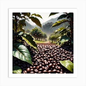 Coffee Beans In The Forest 8 Art Print