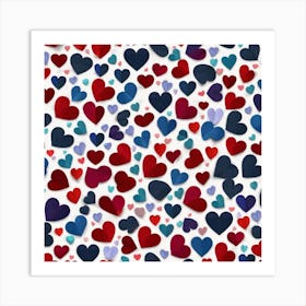 Heart Pattern 14 Art Print