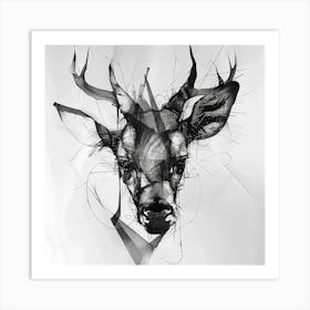 Deer Head 2 Art Print