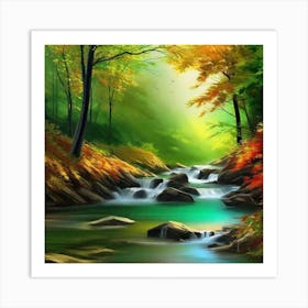 Autumn Forest 119 Art Print