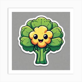 Broccoli Sticker 3 Art Print