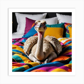 Ostrich Relaxed Art Print