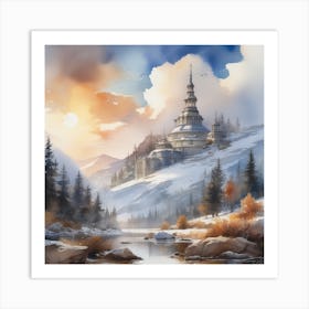 Sky Wow Watercolor 1 Art Print