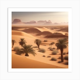 Sahara Countryside Peaceful Landscape Trending On Artstation Sharp Focus Studio Photo Intricate (22) Art Print