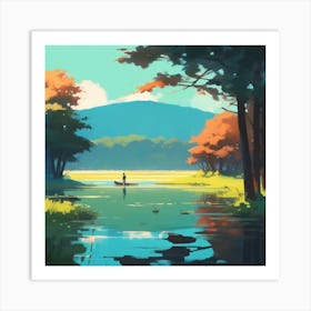 Landscape Painting 237 Art Print