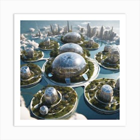 Futuristic City 120 Art Print