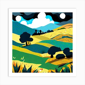 Landscape By Person Art Print