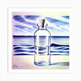 Bottle Of Water Art Print