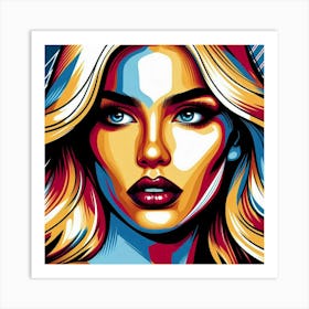 A blonde haired woman 4 Art Print