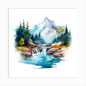 Watercolor Landscape 4 Art Print