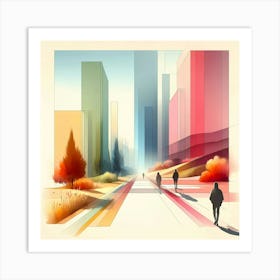 Abstract Cityscape 12 Art Print