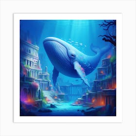 Whale In The City Art Print