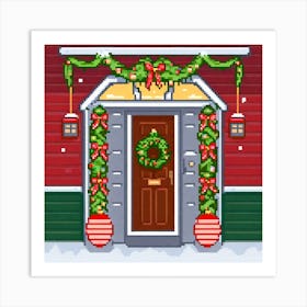 Christmas Door 36 Art Print