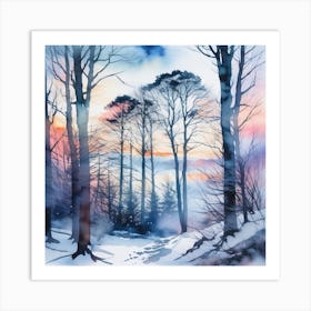 Winter trees Art Print