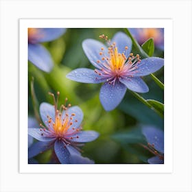 Blue Flowers Art Print