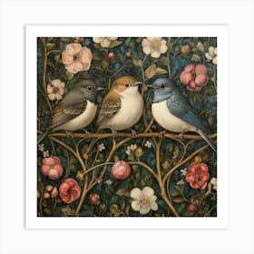 Birds On A Branch Art 36 Art Print