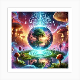 Psychedelic Mushroom Painting Art Print