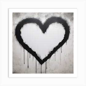 Heart Of Black Art Print