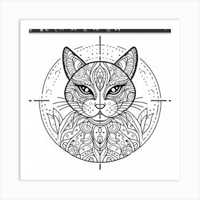 Cat In A Circle 9 Art Print