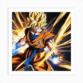 Dragon Ball Z Wallpaper 3 Art Print