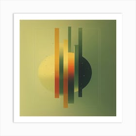 abstract geometric retro modern illustration 1 Art Print