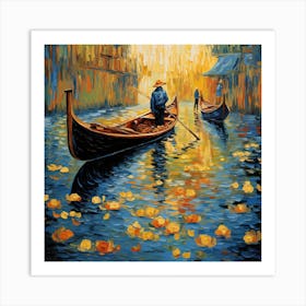 Venice Gondolas 1 Art Print