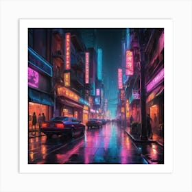 Neon City Art Print 2 Art Print