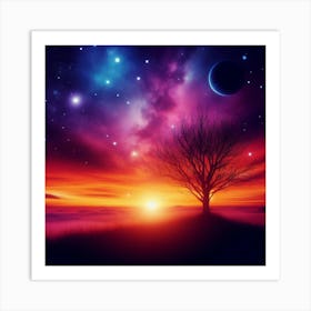 Tree In The Sky 38 Art Print