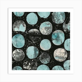 Blue Circles 17 Art Print