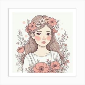 A flower girl 7 Art Print