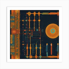 Default Create Unique Design Of Machine Diagram 2 Art Print