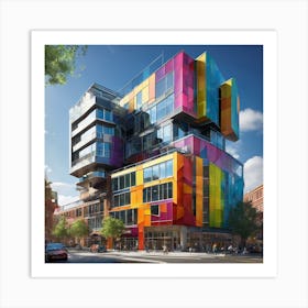 Colorful Building Art Print