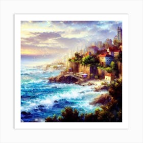 Of A Seaside Town Art Print