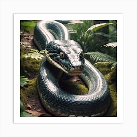 Snake In The Forest Art Print